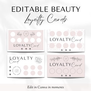 Sello de tarjeta de fidelidad, plantilla de tarjeta de fidelidad, uñas de tarjeta de fidelidad, tarjeta de fidelidad Canva, tarjeta de sello de salón de belleza, pestañas de sello de fidelidad, peluquería