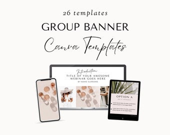 Banner Canva Template, Group Banner Template Canva, Facebook Group Banner Template,  Facebook Group Cover, Business Page Banner, Event Cover