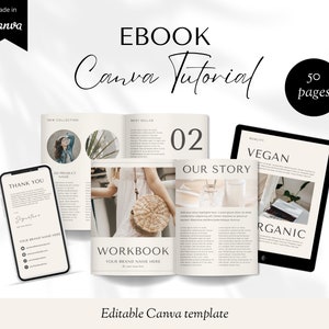 Ebook Template Canva, Ebook Mockup, Ebook Cover, Ebook for Wellness, Ebook Health, Ebook Bundle, Ebook Design, Ebook Template 50 Page Canva