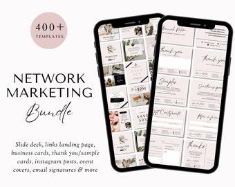 Network Marketing Bundle, MLM Canva Templates, MLM Business Planner, Network Marketing Planner, MLM Social Media Posts, Direct Sales Planner
