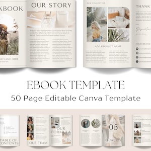 Ebook Mockup, Ebook Template Canva, Editable Ebook Template, Ebook Digital, Ebook Bundle, Workbook Template Canva, Editable Workbook Cover
