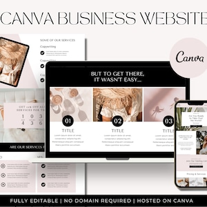 Canva-websitesjabloon, websitesjablonen, Done For You-website, Canva-sjabloonwebsite, Virtual Assistant-websitesjabloon, Coach-website