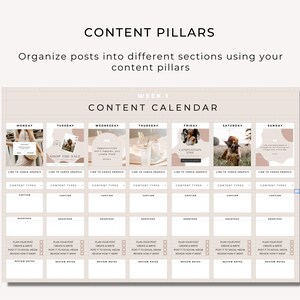 Kalkylblad för sociala medier-planerare, innehållskalender, Instagram-planerare, månatlig innehållsplanerare, spårare för sociala medier, Instagram-flödesplanerare bild 3
