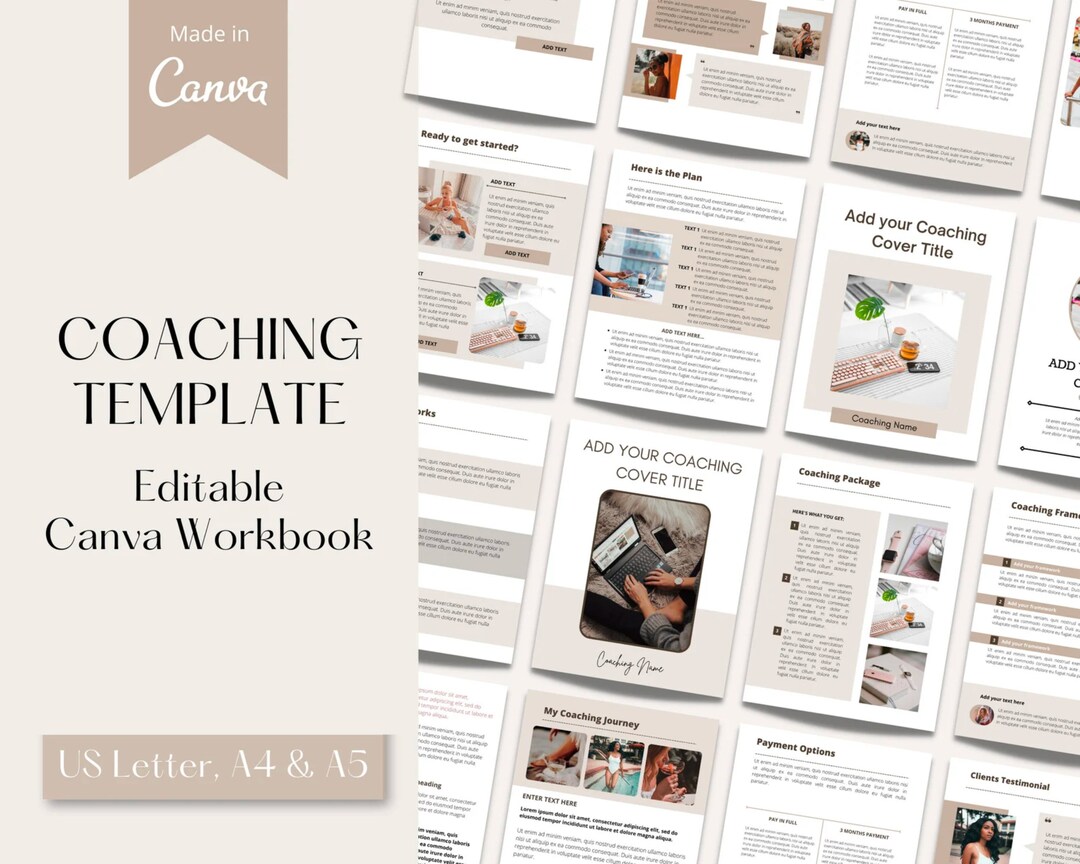 Coaching Worksheet, Coaching Canva Templates, Coaching Tools Templates ...