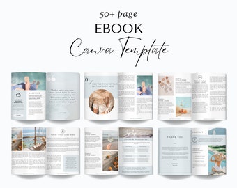 50+ Page Ebook Template Canva, Workbook Template, Lead Magnet for Course Creators, Coaches, Bloggers, Small Business Owners, Canva Ebook