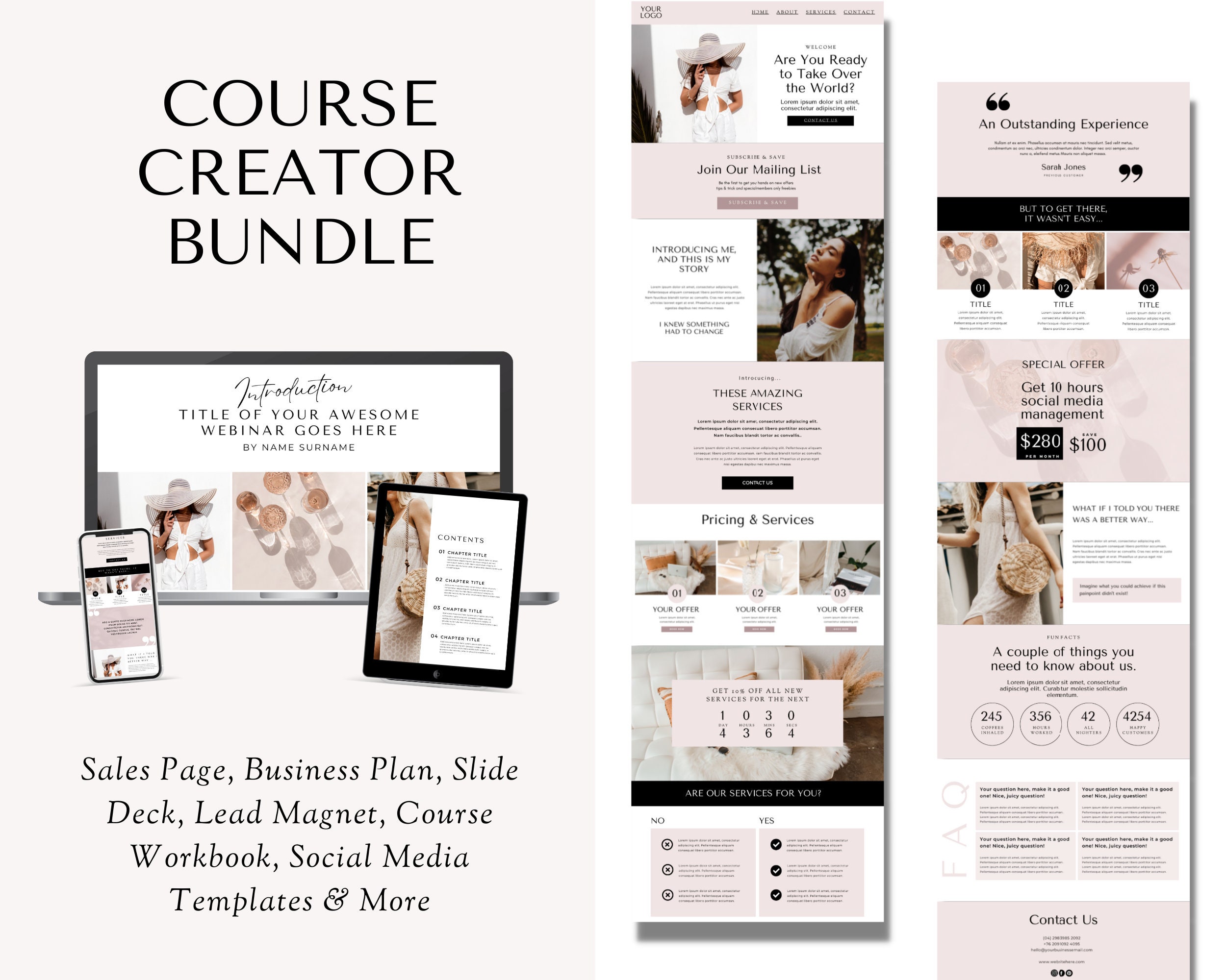 Course Template, Course Creator, Course Canva Template, Course Creator Template, Course Workbook, Course Slide Deck, Course Creation Canva
