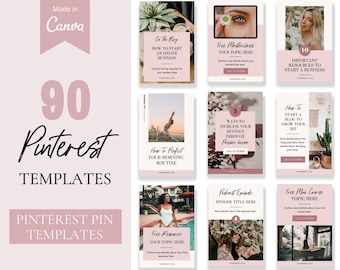 Pinterest Templates Canva, Lifestyle Pinterest Templates, Blogger Templates, Pinterest Marketing, Pin Template, Pinterest Blogger Templates