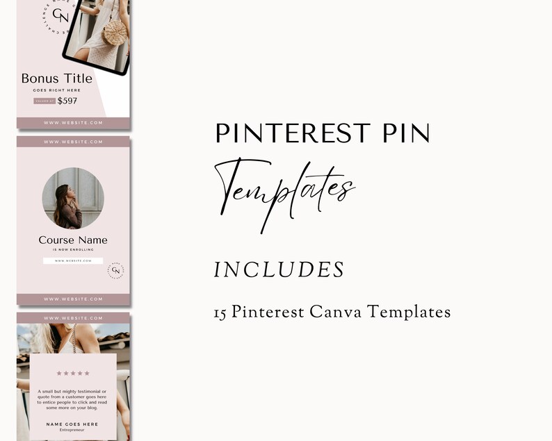Pinterest Templates Canva, Pink Pinterest Templates, Blogger Templates ...