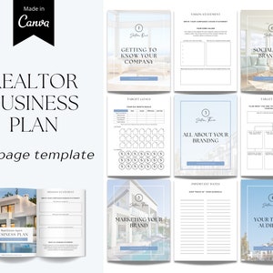 Small Business Plan Template, Business Planner Proposal, Start Up Workbook, Business Plan Analysis, Canva Side Hustle, Editable Plan