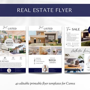 Realtor Flyer Editable Canva Template, Real Estate Flyer Bundle, Real ...