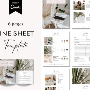 Line Sheet for Wholesale. Price List Template, Editable Candle Template Catalog, Seller shop, Product Sales Sheet, Canva Linesheet Catalogue