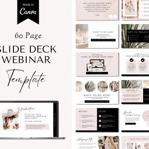 Webinar Slide Deck Canva Vorlage, Canva Slide Deck Vorlage, Kurs Slide Deck, Marketing-Pitch Deck, Business Webinar Template, Canva Slide Deck