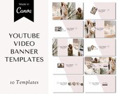 YouTube Banners, Editable YouTube Banner Templates, YouTube Canva Templates, YouTube Branding Kit, Youtube Thumbnail, Youtube Template