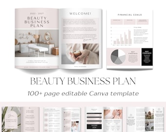 Beauty Business Plan Template, Business Planner Proposal, Start Up Workbook, Business Plan Analysis, Editable Plan, Beauty Salon Template