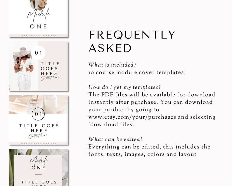 Module Cover Templates, Course Creator Templates, Online Course Module ...