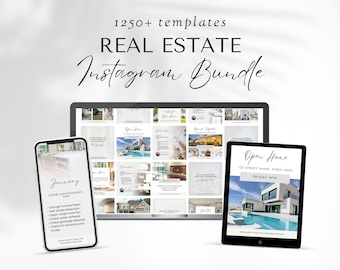 Real Estate Agent Social Media Instagram Bundle, Realtor Social Media Template, Real Estate Marketing, Realtor Instagram Post Template Canva