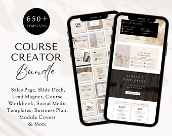 Course Template, Course Creator, Course Canva Template, Course Creator Template, Course Workbook, Course Slide Deck, Course Creation Canva