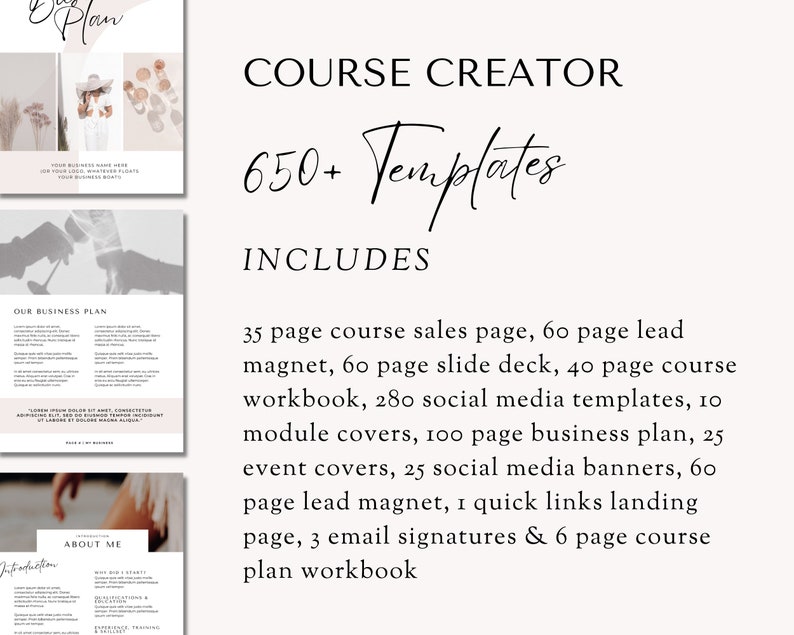 Course Template Course Creator Course Canva Template Course Etsy