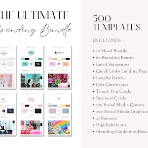 DIY Branding Package Template, Logo Kit, Business Branding Template, Editable Brand Boards, DIY Logo Design, Mood board, Branding Guidelines
