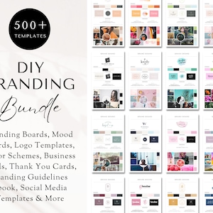 DIY Branding Package Template, Logo Kit, Business Branding Template, Editable Brand Boards, DIY Logo Design, Mood board, Branding Guidelines