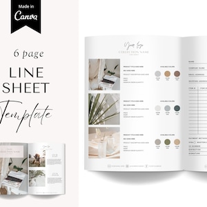 Line Sheet Template, Wholesale Catalog, Editable Wholesale Template, Product Sales Sheet, Price List Template, Canva Line Sheet Catalogue