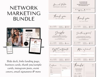 Network Marketing Bundle, MLM Canva Templates, MLM Business Planner, Network Marketing Planner, MLM Social Media Posts, Direct Sales Planner