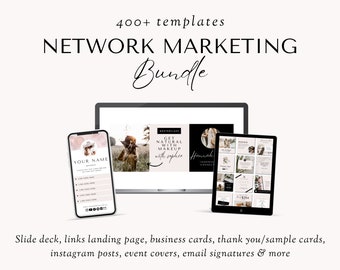 Network Marketing Bundle, MLM Canva Templates, MLM Business Planner, Network Marketing Planner, MLM Social Media Posts, Direct Sales Planner