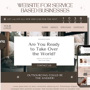 Canva-websitesjabloon, websitesjablonen, Done For You-website, Canva-sjabloonwebsite, Virtual Assistant-websitesjabloon, Coach-website