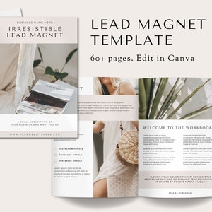 Lead Magnet Template Canva, Lead Magnet for Coaches, Lead Magnet Ideas, Workbook Template Canva, Ebook Template Coaches, Checklist Templates