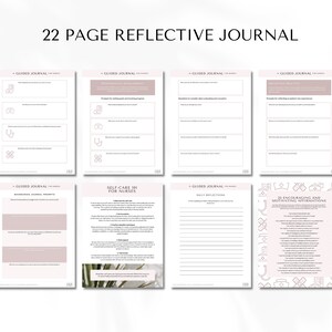 May include: A 22-page reflective journal for nurses. The journal includes prompts for daily reflection, self-care, and encouraging affirmations. The pages are decorated with medical symbols.
