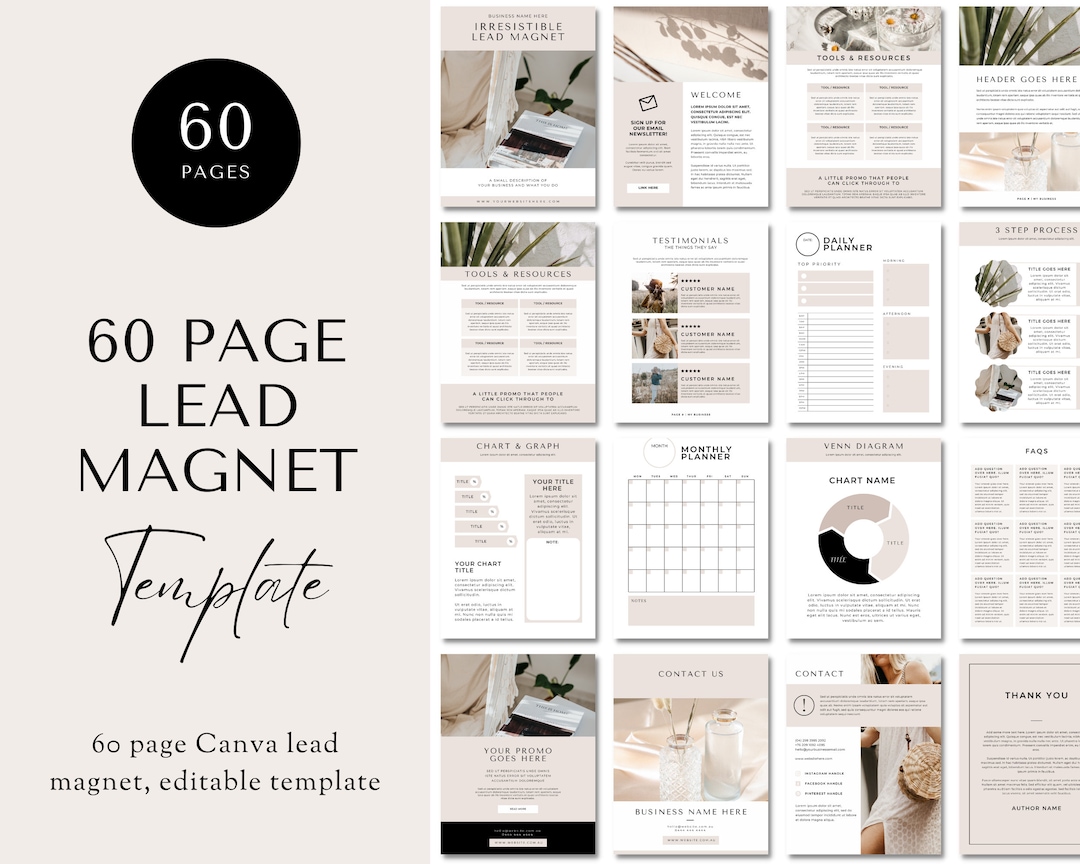 Lead Magnet Template Canva, Lead Magnet for Coaches, Lead Magnet Ideas ...