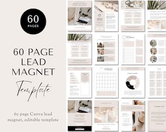 Lead Magnet Template Canva, Lead Magnet for Coaches, Lead Magnet Ideas, Workbook Template Canva, Ebook Template Coaches, Checklist Templates