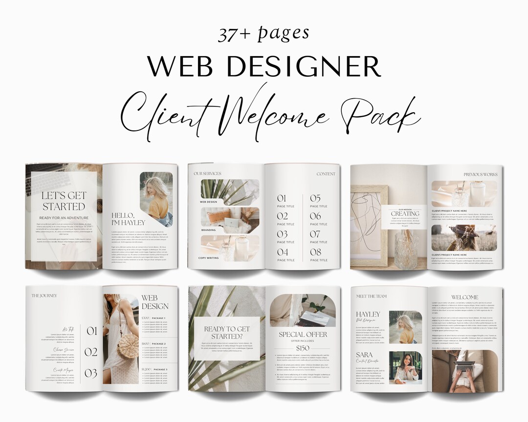 Web Designer Welcome Guide Canva Template, Website Developer Client ...