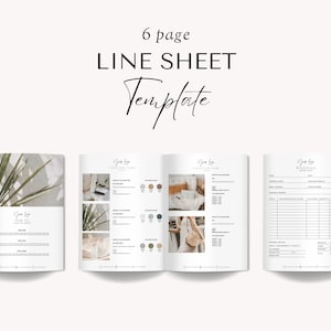 Line Sheet Template, Wholesale Catalog, Editable Wholesale Template, Product Sales Sheet, Price List Template, Canva Line Sheet Catalogue