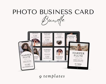 Photo Business Card, Editable Business Card Template, Business Card Template Canva, Business Card Design, Digital Business Card Template