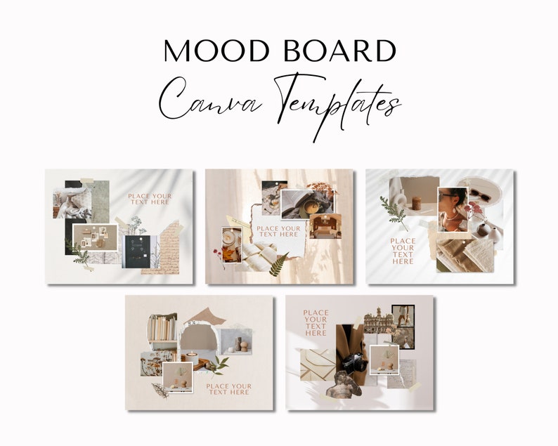 Mood Board Templates Canva DIY Branding Kit Mood Board - Etsy