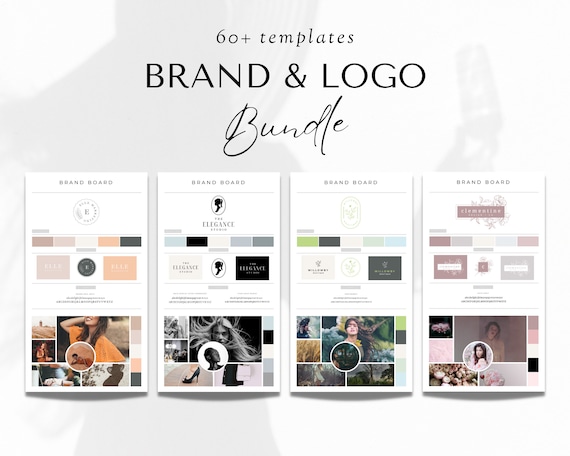 Branding Board Template, Canva Logo Template, DIY Branding Pack, Business Branding Template, DIY Logo Design, Logo Kit, Editable Brand Board