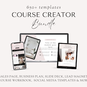 Course Creator Template, Course Creator, Course Template, Course Canva Template, Course Workbook, Course Slide Deck, Course Creation Canva