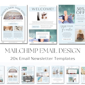 Plantilla de correo electrónico de Mail Chimp, plantilla de correo electrónico Canva, diseño de plantilla de correo electrónico, plantilla de diseño de Mail Chimp, recursos de marketing por correo electrónico empresarial Canva