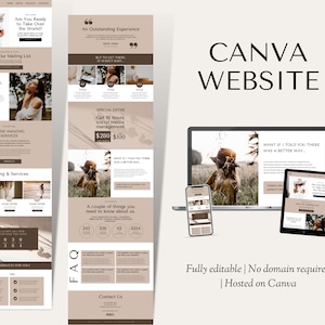Canva-websitesjabloon, websitesjablonen, Done For You-website, Canva-sjabloonwebsite, Virtual Assistant-websitesjabloon, Coachwebsite