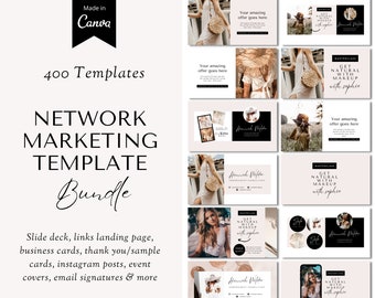 Network Marketing Bundle, MLM Canva Templates, MLM Business Planner, Network Marketing Planner, MLM Social Media Posts, Direct Sales Planner