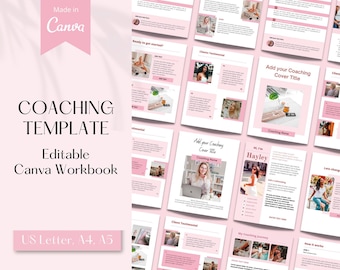 Hoja de trabajo de coaching, Plantillas de Canva de coaching, Plantillas de herramientas de coaching, Paquete de plantillas de coaching, Recursos de coaching, Paquete de plantillas de Canva
