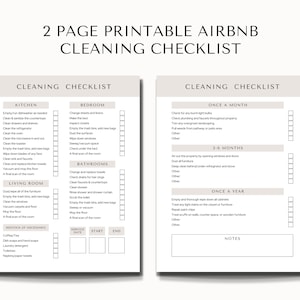 Airbnb Cleaning Checklist, Editable Airbnb Canva Template, Cleaning Schedule, Vacation Rental Housekeeping Checklist, Airbnb Cleaning List