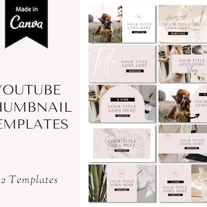 YouTube Thumbnail, Editable YouTube Thumbnail Templates, YouTube Canva Templates, YouTube Branding Kit, Youtube Banner, Youtube Template