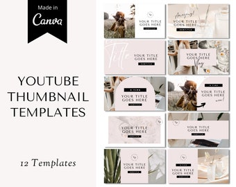 YouTube Thumbnail, Editable YouTube Thumbnail Templates, YouTube Canva Templates, YouTube Branding Kit, Youtube Banner, Youtube Template