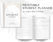Printable Student Planner, Academic Planner Printable, College Student Planner, Productivity Project Planner, Study Planner, School Planner