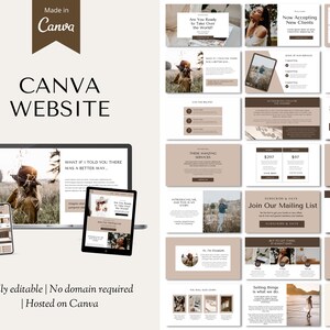 Canva-websitesjabloon, websitesjablonen, Done For You-website, Canva-sjabloonwebsite, Virtual Assistant-websitesjabloon, Coach-website