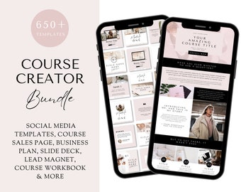 Course Creator, Course Template, Course Canva Template, Course Creator Template, Course Workbook, Course Slide Deck, Course Creation Canva
