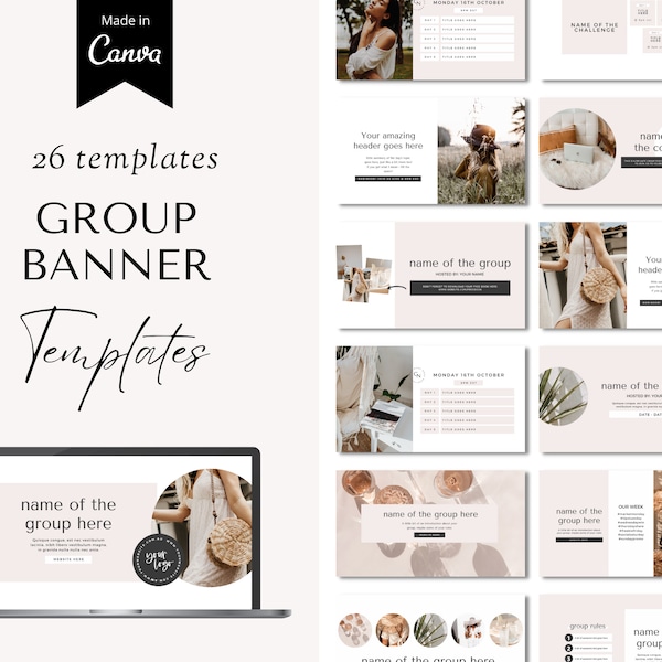 Banner Canva Template, Group Banner Template Canva, Facebook Group Banner Template,  Facebook Group Cover, Business Page Banner, Event Cover