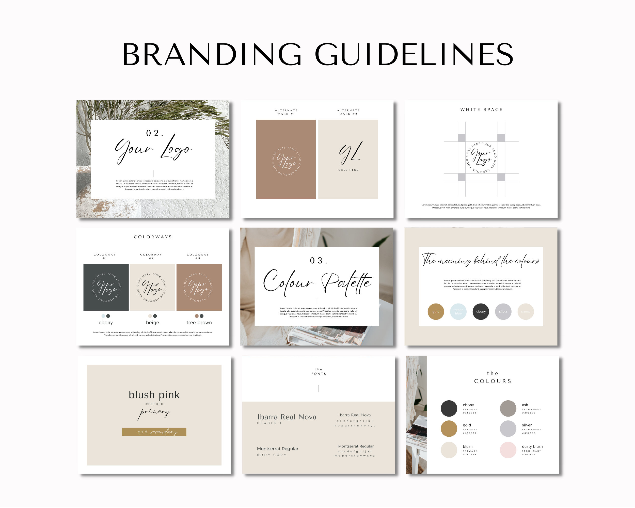 Branding Guidelines Template, Brand Style Guide Template, Editable ...